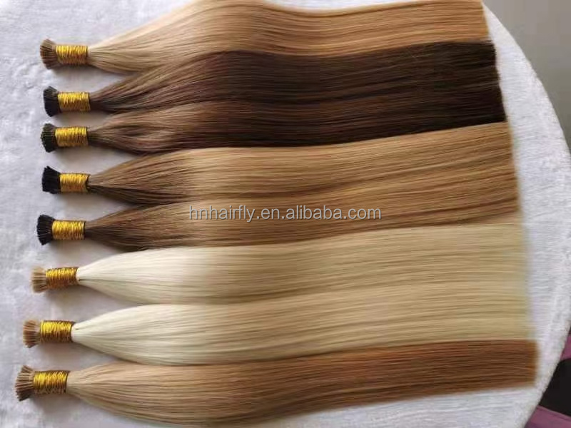 new hot  Double Drawn  Keratin tip Hair Extension pre bond  I Tip Micro Links Remy Hair Extensions