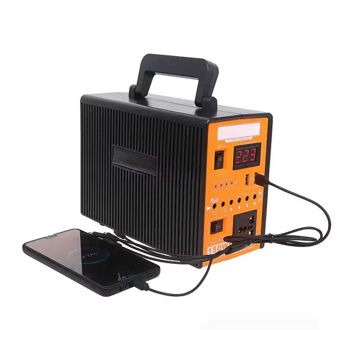 150W LiFePO4 Mini Solar Energy System Cheap Power Station Kit With LED Bulb Solar Panel For Home Outdoor Use Solar Generator