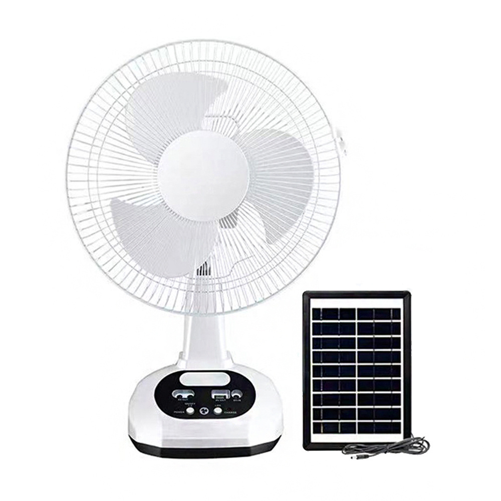 Cheap Price Solar Panel Fan Rechargeable Lithium Battery Lead Acid Battery Emergency Solar Fan With Solar Panel For Outdoor