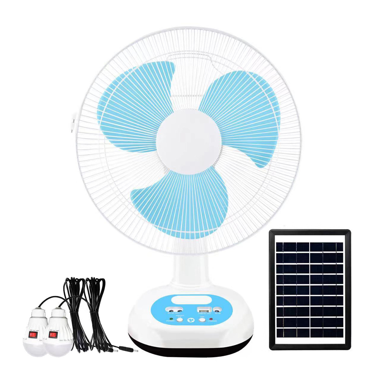 Cheap Price Solar Panel Fan Rechargeable Lithium Battery Lead Acid Battery Emergency Solar Fan With Solar Panel For Outdoor