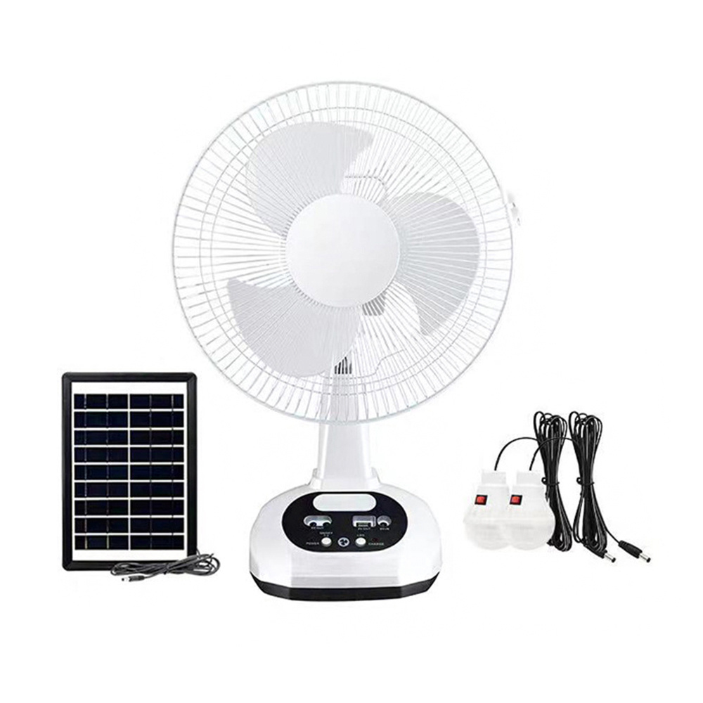 Cheap Price Solar Panel Fan Rechargeable Lithium Battery Lead Acid Battery Emergency Solar Fan With Solar Panel For Outdoor