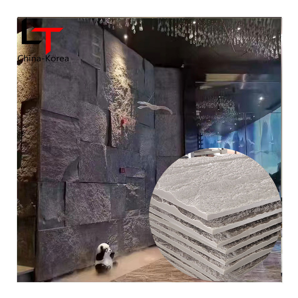 Stone texture wall panels for outdoor exterior cladding wall siding board pu rock veneer wall panel