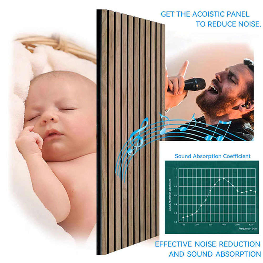 Halong Akupanel Maple Wood Fiber Wool Veneer Slats Acoustic Slat Panel wall soundproofing panels Acusticos