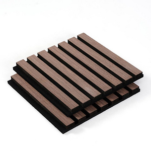 Halong Akupanel Diffuser Wooden Slat Veneer Acoustic Panels Board Sound Proof Padding Wall