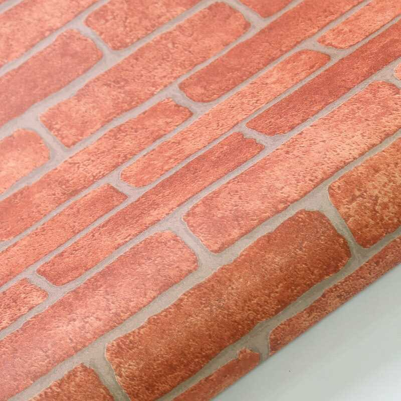 Halong Self Adhesive Wallpaper PVC Wall Stickers Brick Waterproof Brick Wall Paper For Room Kitchen Bathroom