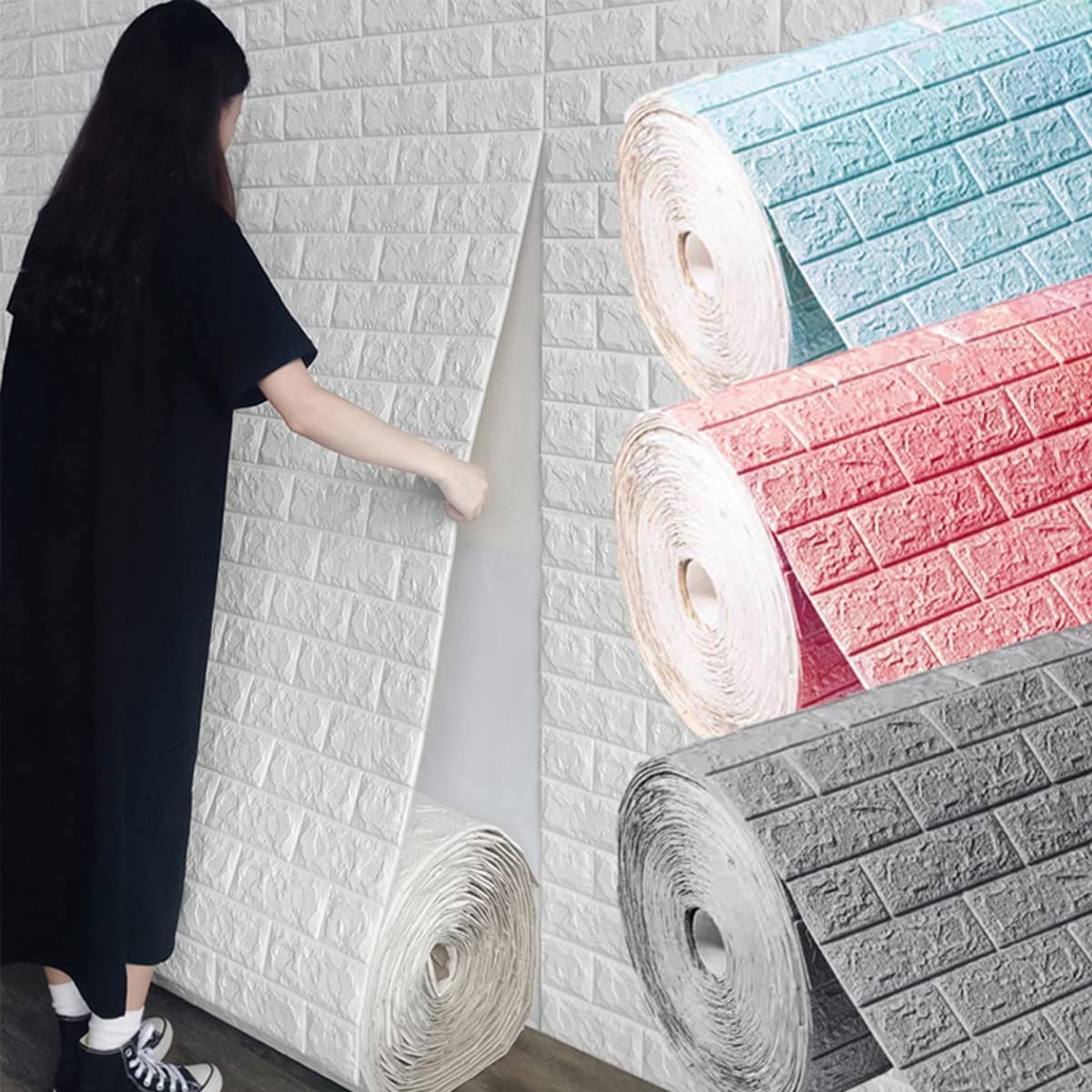 others wallpapers/wall panels modern peel and stick mural vinyl foam bricks luxury self adhesive 3d wallpaper home decoration