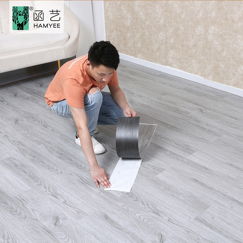 free sample peel  and stick plastic tile sticker pvc self adhesive flooring stone plastic composite glue down wood pvc floor