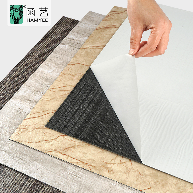 scratch resistant waterproof peel and stick luxury vinyl flooring sticker self adhesive pvc floor tile