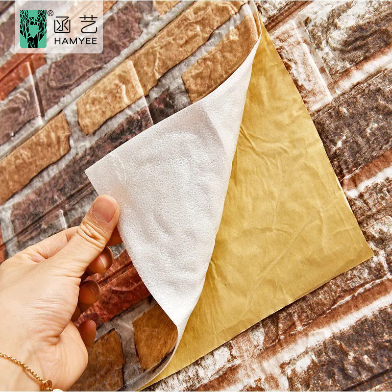 pe xpe foam papel tapiz autoadhesivo 3d waterproof kitchen anti-oil wall stickers paper modern wallpaper for wall