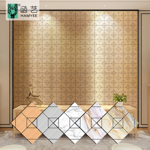 China 3d foma sticker wallpapers  4d walls for living room luxury white and gold