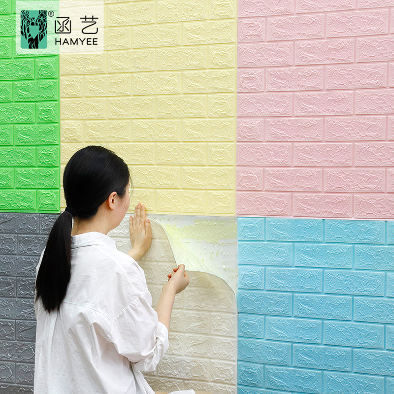 back with glue foam wallpaper home decor papel tapiz panel de pared peel and stick wall paper black wallpaper