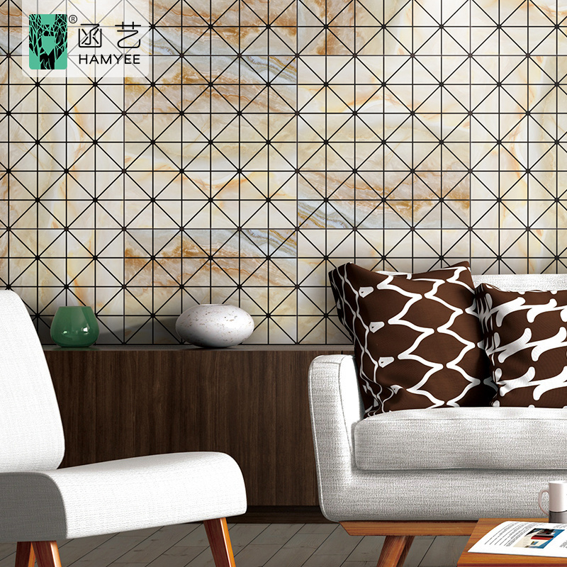 Metal 3d backs plash wall sticker mosaic tile 3d vinyl mosaic peel and stick wall tiles on backsplash for decoration