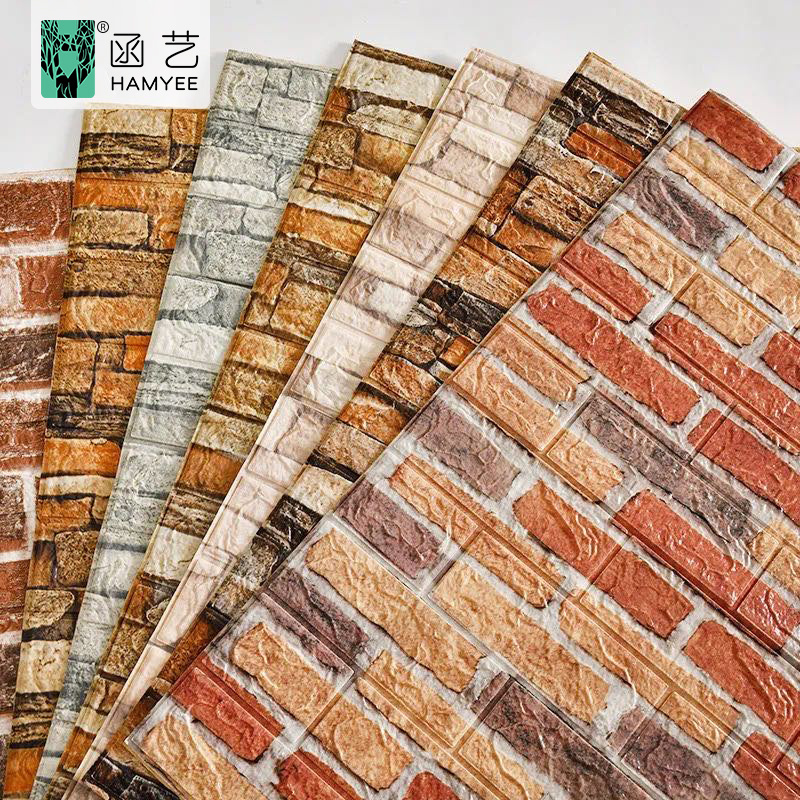 pe xpe foam papel tapiz autoadhesivo 3d waterproof kitchen anti-oil wall stickers paper modern wallpaper for wall