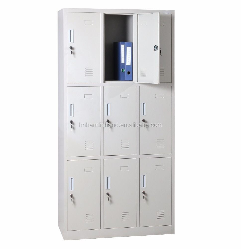 Luoyang Knock Down 9 Doors Metal Clothes Storage Locker