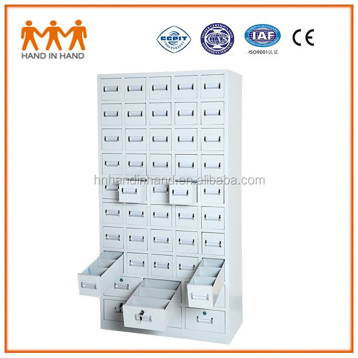 Chinese Herb Medicine 46 Drawers Stainless Storage Cabinet