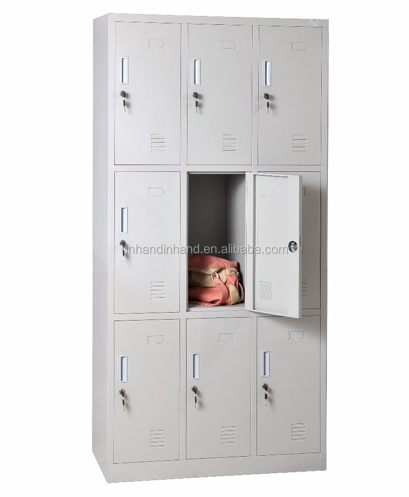 Luoyang Knock Down 9 Doors Metal Clothes Storage Locker