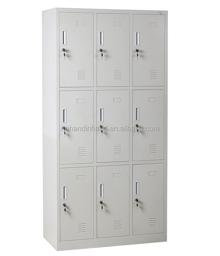 Luoyang Knock Down 9 Doors Metal Clothes Storage Locker