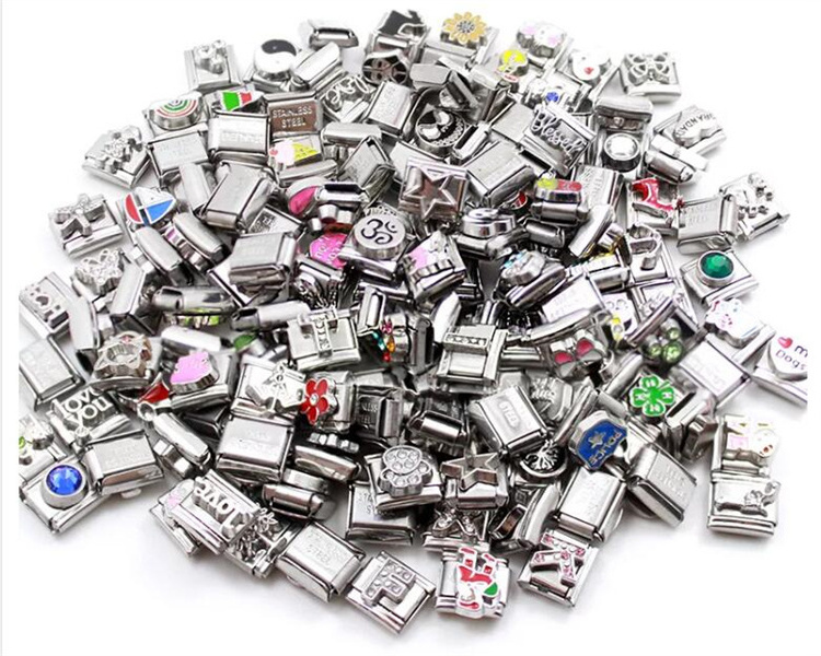 Wholesale Stainless Steel Italian Charms DIY 9mm Charms for 18pcs Charms Bracelet