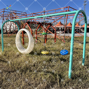 Outdoor Amusement park playground led light swing on farm, resort place