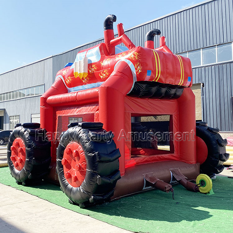 Giant moonwalk monster inflatable jumper truck bounce house with air blower