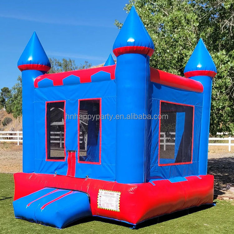 Blue bounce house bouncy castle jumping inflatable toys for kids