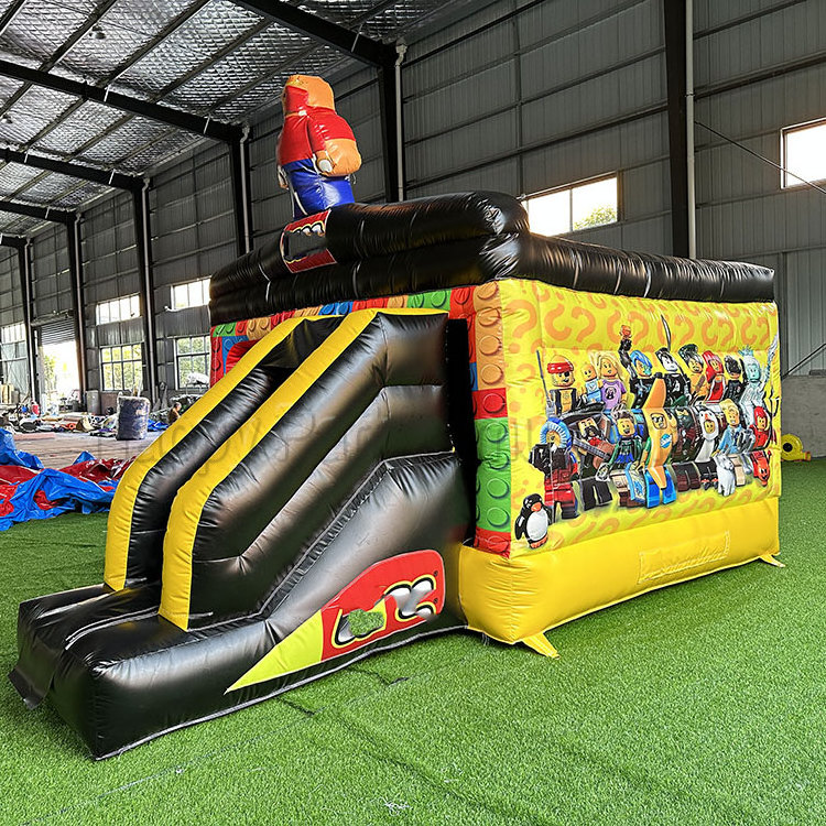 Cheap price commercial legoing  inflatable bounce house bouncer with ocean slide  combo for kids