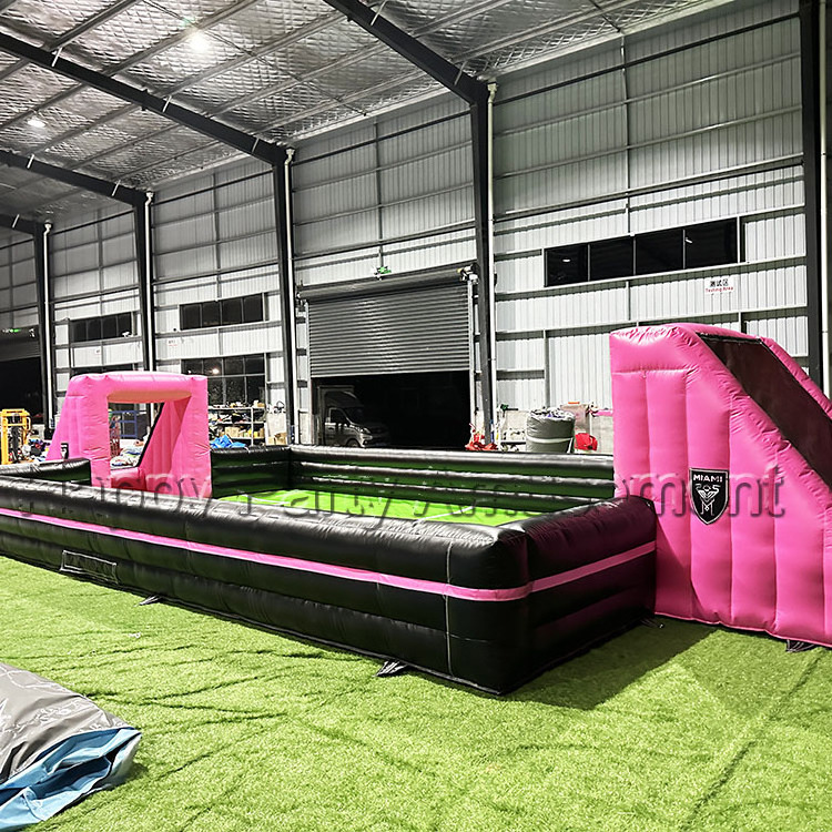 Factory price inflatable playground high duty pvc vinyl outdoor  indoor games football game fence for kids adults