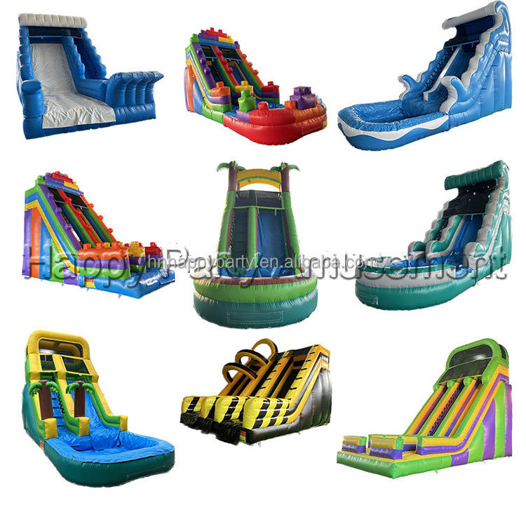 Commercial  popular water slides inflatable water slide water park with pool nip slip on a waterslide