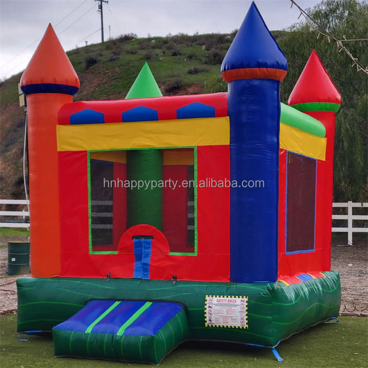 Blue bounce house bouncy castle jumping inflatable toys for kids