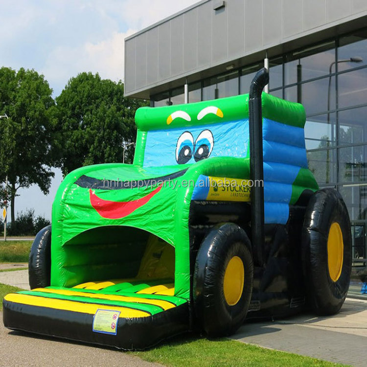 Giant size bouncy castle inflatable tractor bounce house for kids adults bouncing