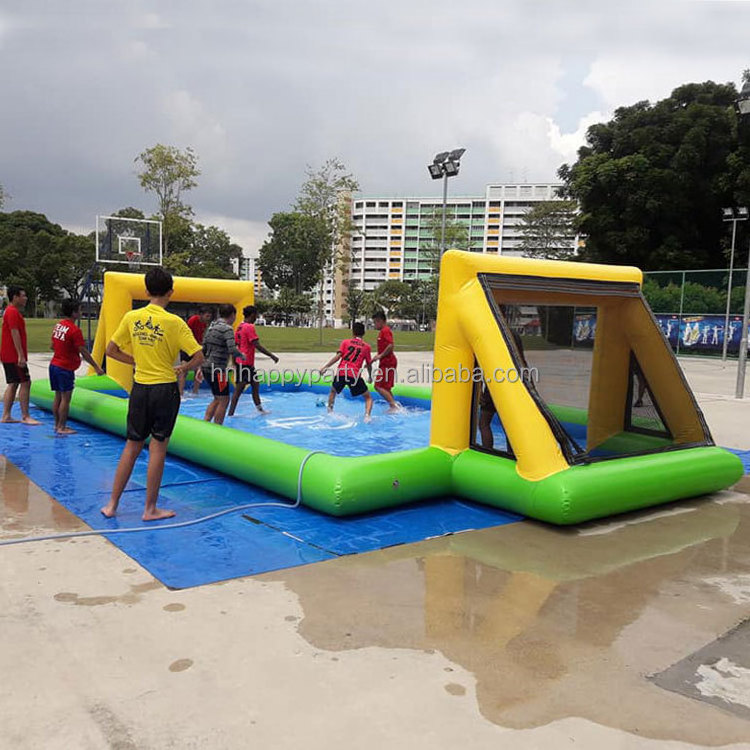 Outdoor sport game inflatable football pitch soapy adult big field water soccer field