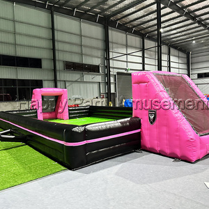 Factory price inflatable playground high duty pvc vinyl outdoor  indoor games football game fence for kids adults