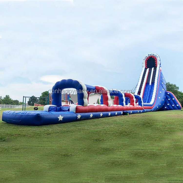 Giant backyard party rental waterslide commercial inflatable water slide usa slip and slide with pool