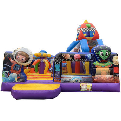 commercial bounce house slide UFO bouncy castle Combo outer space  jumping castle for kids inflatable