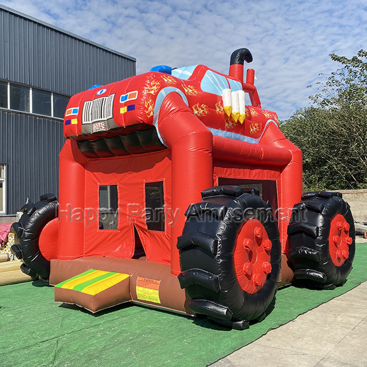 Giant moonwalk monster inflatable jumper truck bounce house with air blower