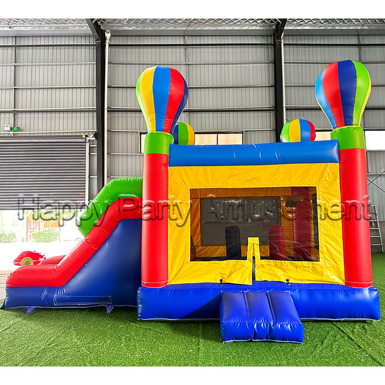 hot air balloon inflatable bouncy castle  Double slide bounce house commercial Slide inflatable playground outdoor for kids