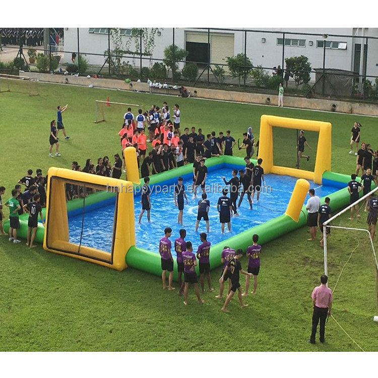 Outdoor sport game inflatable football pitch soapy adult big field water soccer field