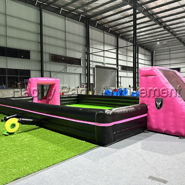 Factory price inflatable playground high duty pvc vinyl outdoor  indoor games football game fence for kids adults