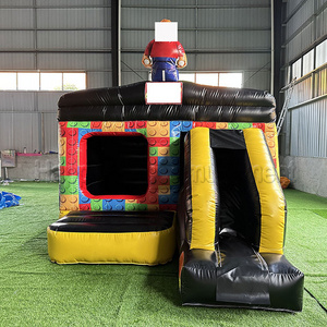 Cheap price commercial legoing  inflatable bounce house bouncer with ocean slide  combo for kids