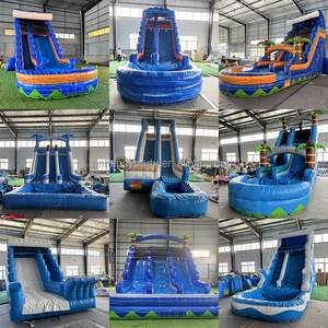 Commercial  popular water slides inflatable water slide water park with pool nip slip on a waterslide