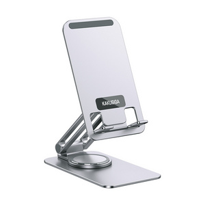 KAKUSIGA Aluminum Alloy Phone Holder Folding Rotatable Desktop Stand Adjustable Stand For 4.7-7 Inch Phone