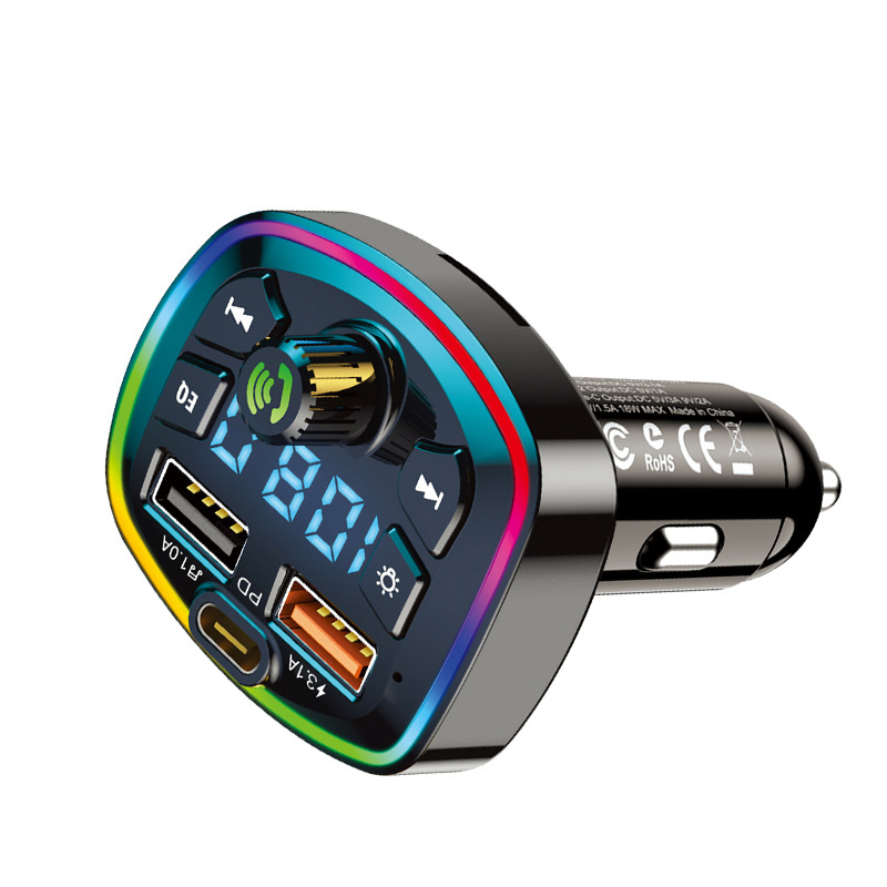 KAKUSIGA FM Transmitter PD18W Fast Charging Dual USB Interface with Digital Display  Smart Portable Car Charger Supplier