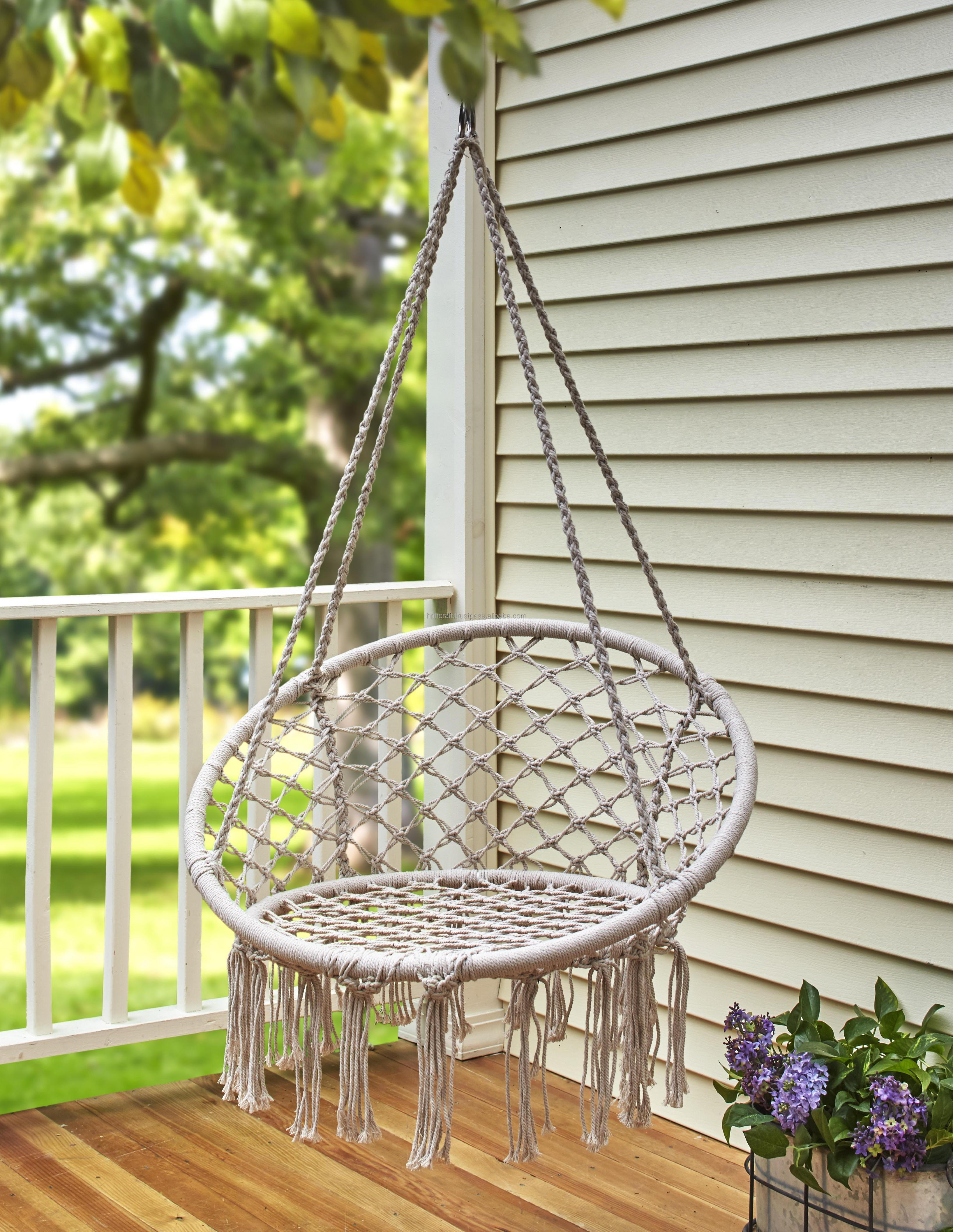 Best Choice Home Decor Handmade Macrame Patio Swings Hanging Chair Outdoor Indoor Living Room Decor OEM Design Variety of Colors