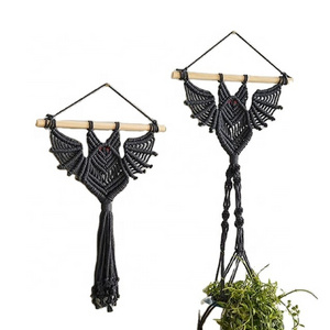 Top Sell Macrame Wall Hanging Home Decor For Halloween Wall Hanging Boho Bat Home Decoration Living Room Wholesale Handmade