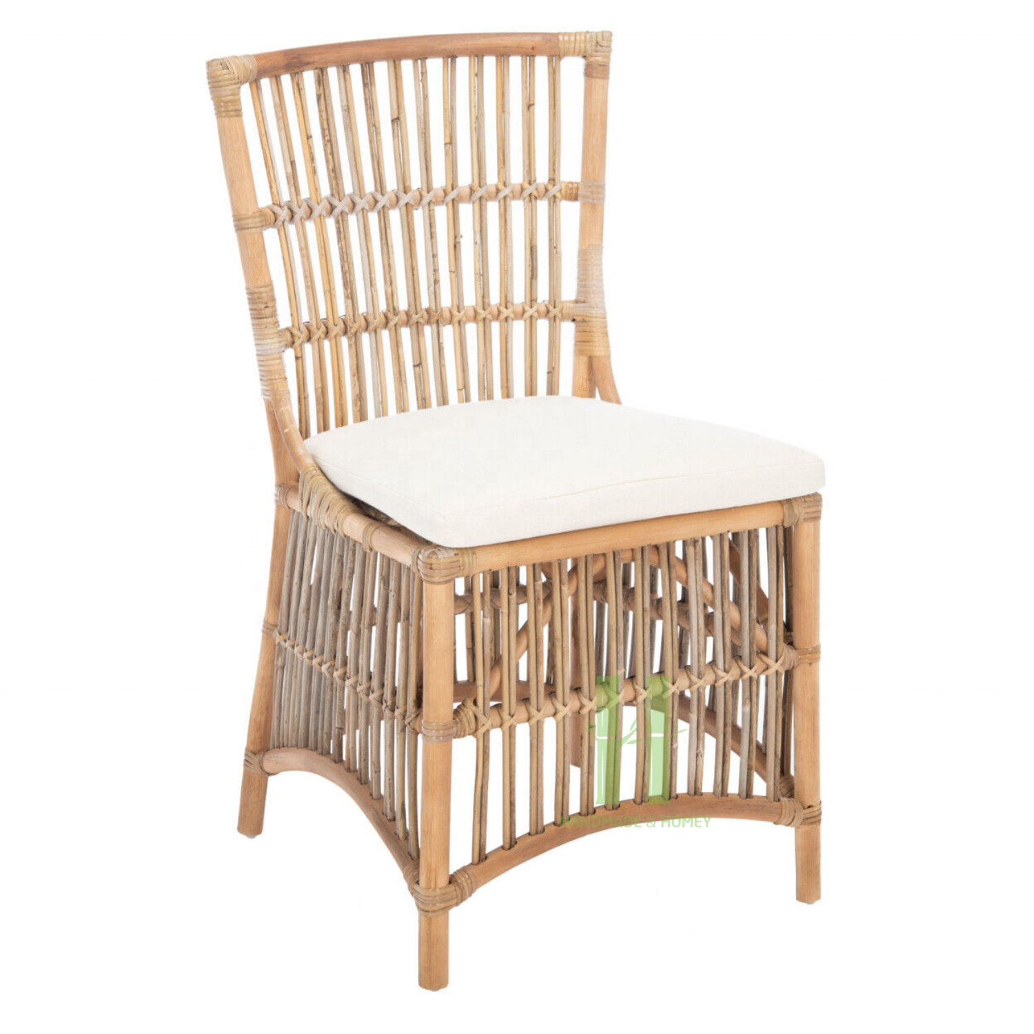 Eco Friendly Rattan Cage Chair with Cushion Rattan Cocoon Chair Wicker Lounge Chair New Rattan Furniture Collection for 2024