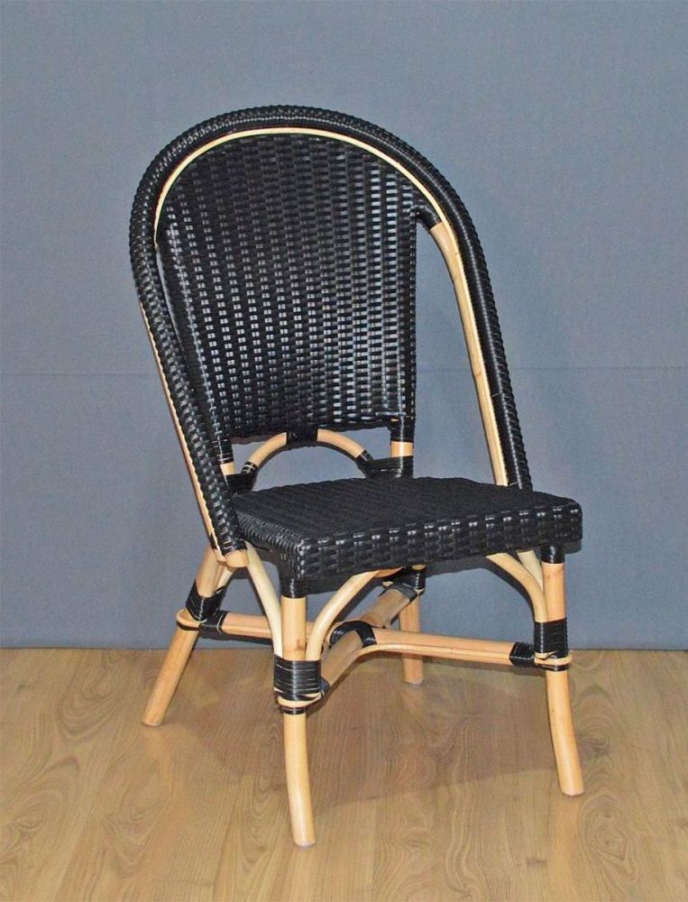 High Quality Rattan Dining Chair Black Handmade For Kitchen Room Rattan Chair OEM Acceptable Variety of Color Vietnam Handmade