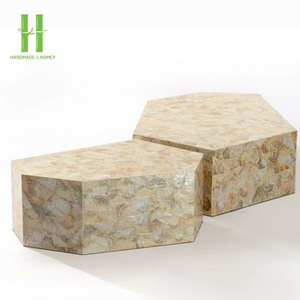 Hot Product Mother of Pearl Shell Mosaic Coffee Table OEM Design Customize Handmade Decor Home Furniture From Vietnam Factory