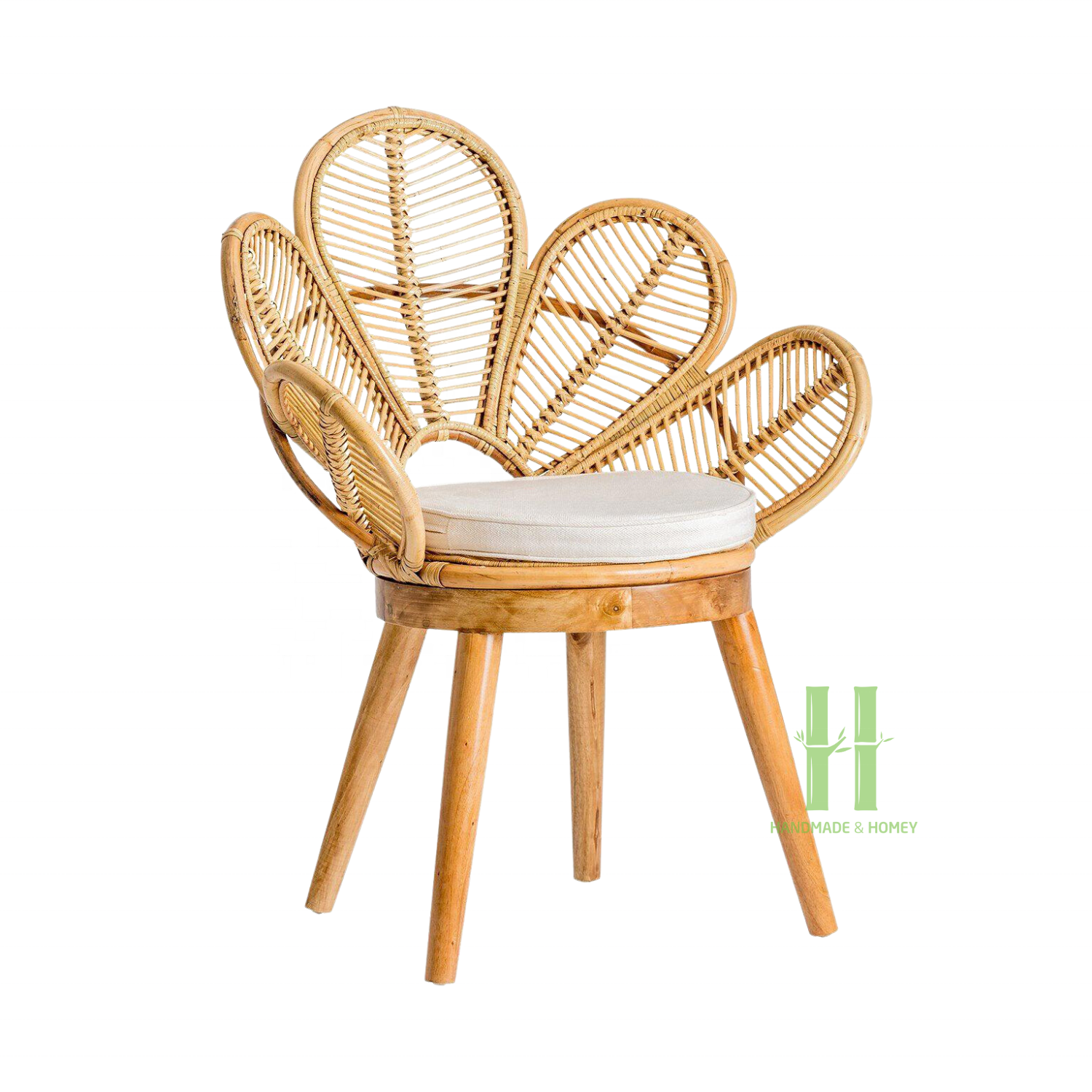 Rustic Rattan Peacock Chair Wicker Kids Chairs Boho Living Room Chairs Customized Designs and Package in Vietnam Factory