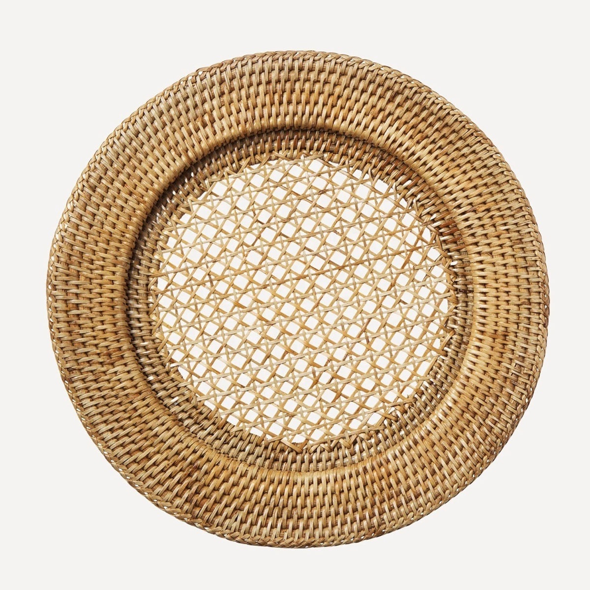 New Arrival Hot Trend Rattan Charger Plates Boho Rattan Placemat OEM Hot Sale Placemat Wicker Charger Plate from Vietnam