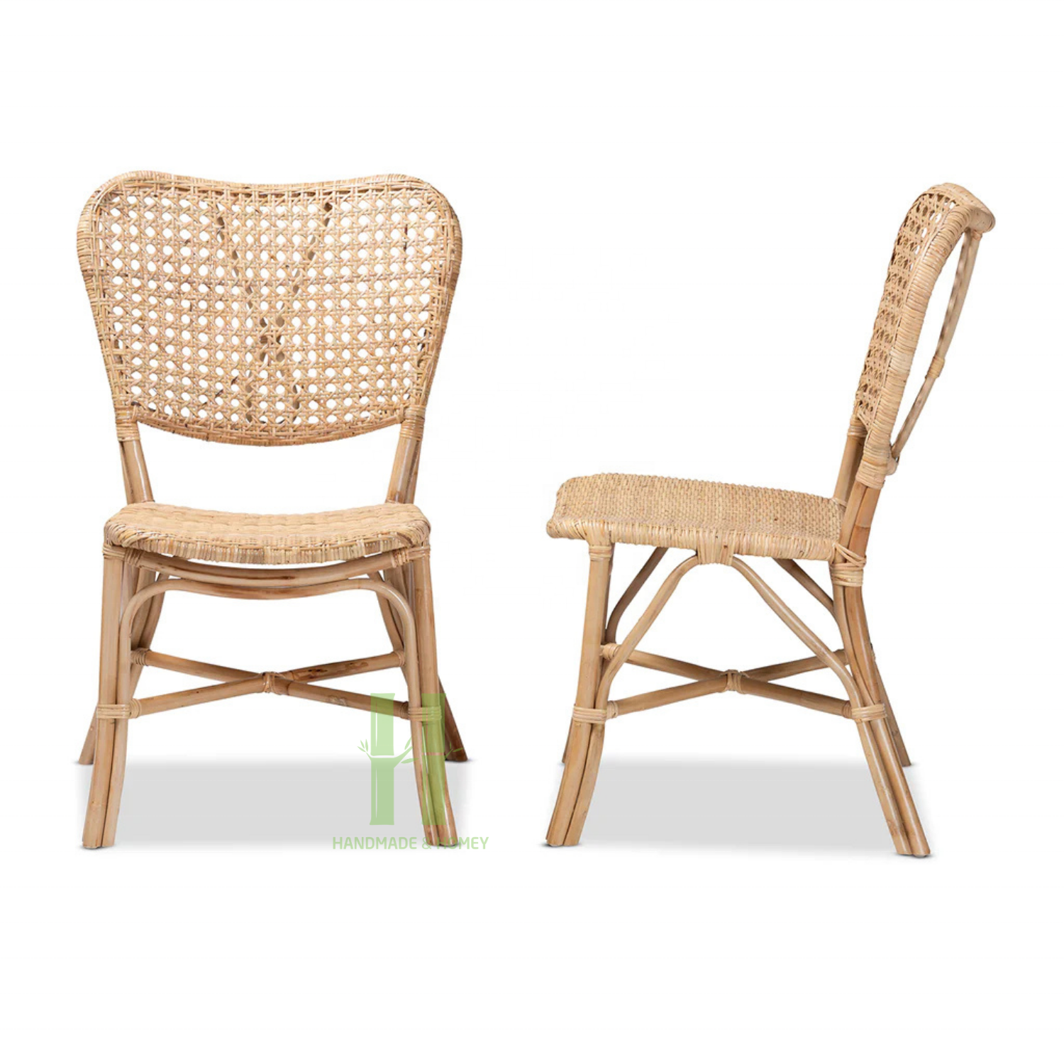 Modern Rattan Lounge Chairs for Kitchen Room Wicker Arm Chair HNH Craft Rattan Furniture Collection for 2024